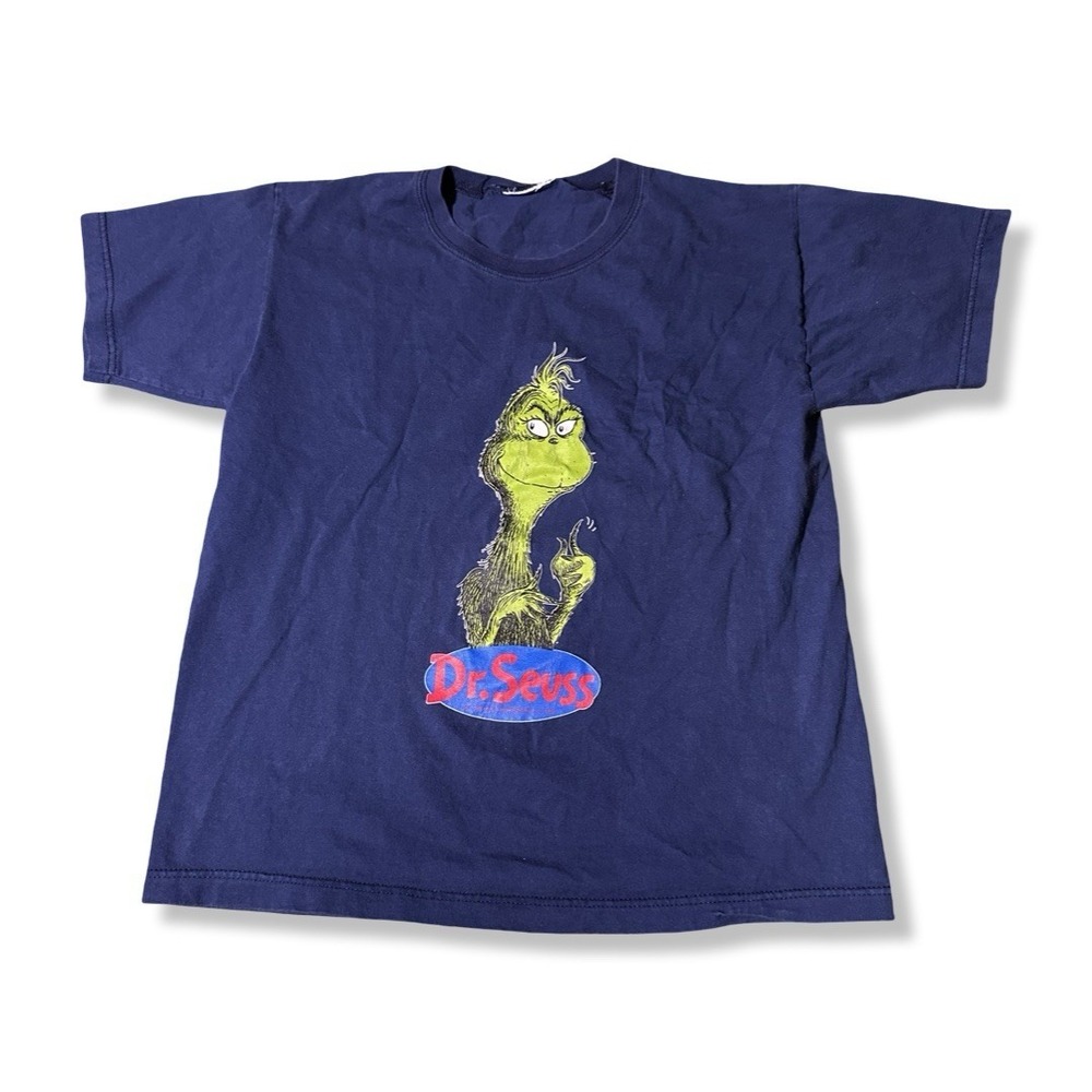 VINTAGE 1995 Rare Dr. Seuss The Grinch T-shirt Blue Juniors Size Medium